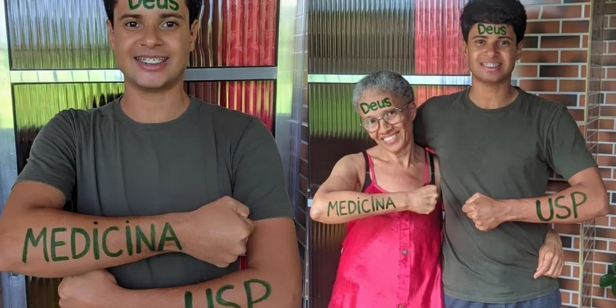 Jovem humilde da periferia é o 1º colocado em Medicina na USP e agradece a Deus