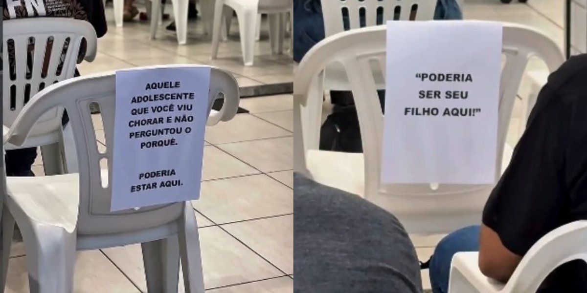 Igreja usa cadeiras vazias para motivar fiéis a evangelizar.