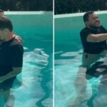 Jogador do Palmeiras é batizado em São Paulo.