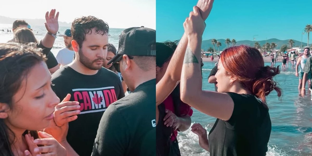 Cristãos realizam batismos em massa em praias do Chile