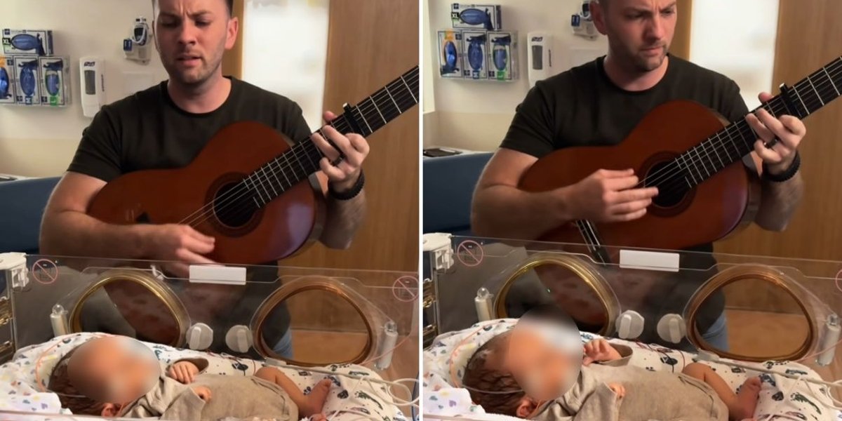 Pai usa música gospel para confortar bebê com lesão cerebral e clama por cura