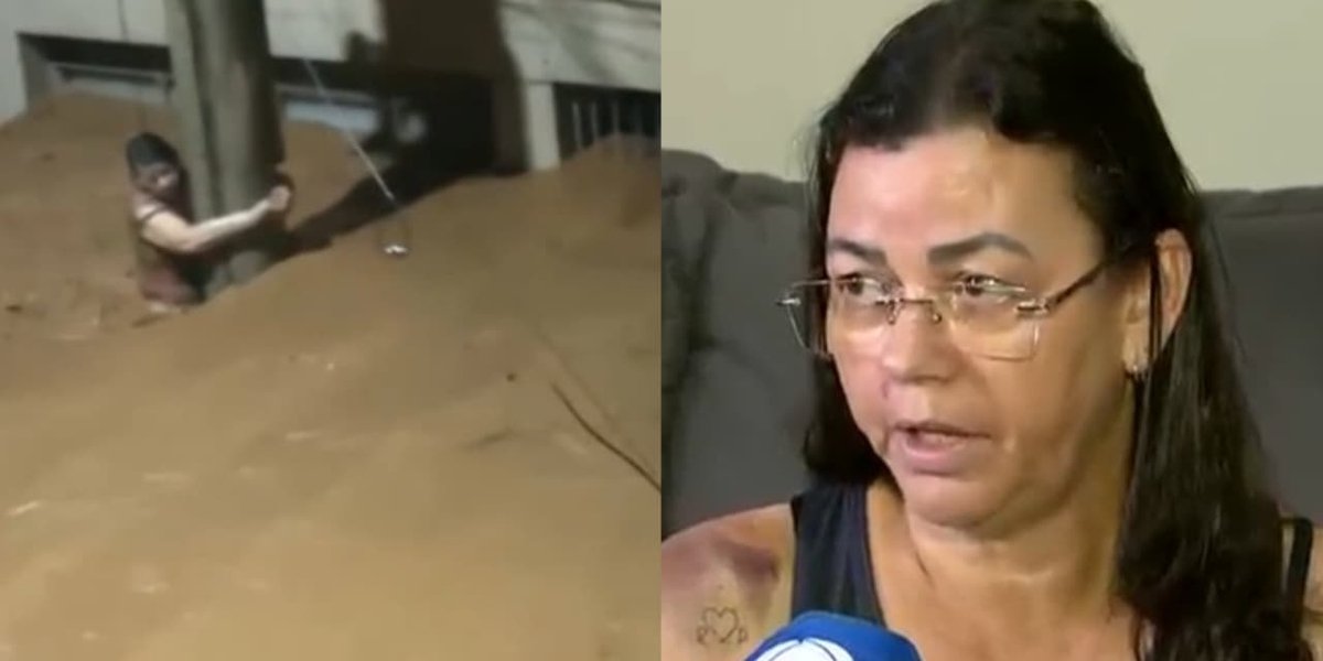 “Agarrei-me ao poste para sobreviver”, relata vítima de enchente.