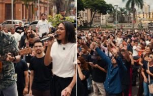 Após incêndio, fiéis celebram nas ruas de Juiz de Fora: "A igreja somos nós"