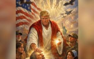 Evangélicos criticam imagem de Trump como Jesus e falam em blasfêmia