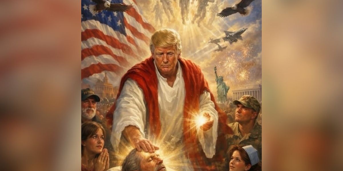 Evangélicos criticam imagem de Trump como Jesus e falam em blasfêmia