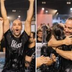 Jornalista esportivo e esposa se batizam em igreja de São Paulo