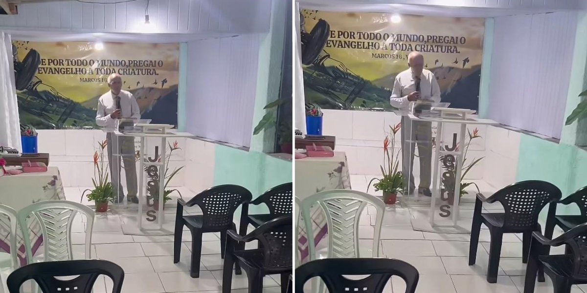 Pastor prega para igreja vazia no Rio e diz sentir presença de Deus
