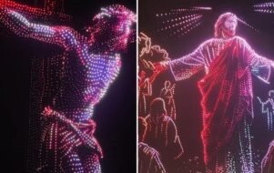 10 mil drones formam espetáculo sobre Jesus nos céus dos EUA