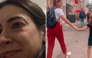 Filha de pastores faz oração emocionante pelos pais.