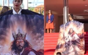 Atriz usa vestido com imagem de Jesus em Cannes e causa polêmica