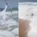 Pastor tenta imitar Moisés, quase se afoga no mar.